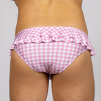 FIERCE Ruffle Brief — Pink Gingham